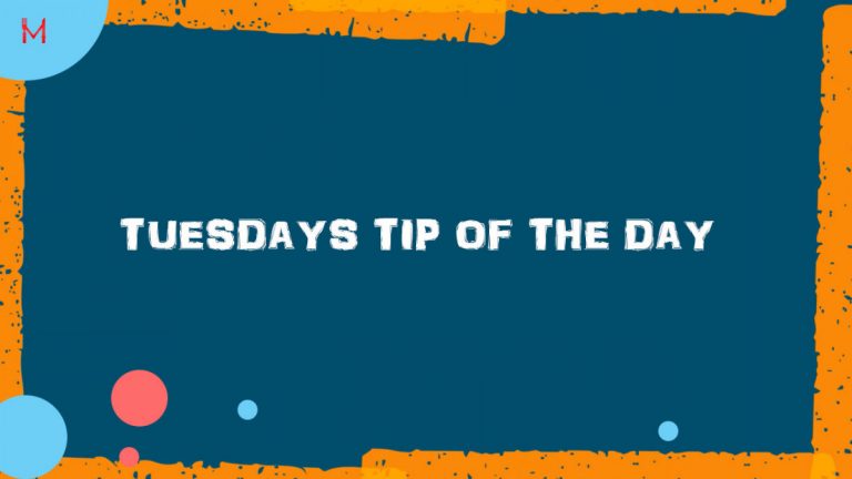 Tuesday Top Tip